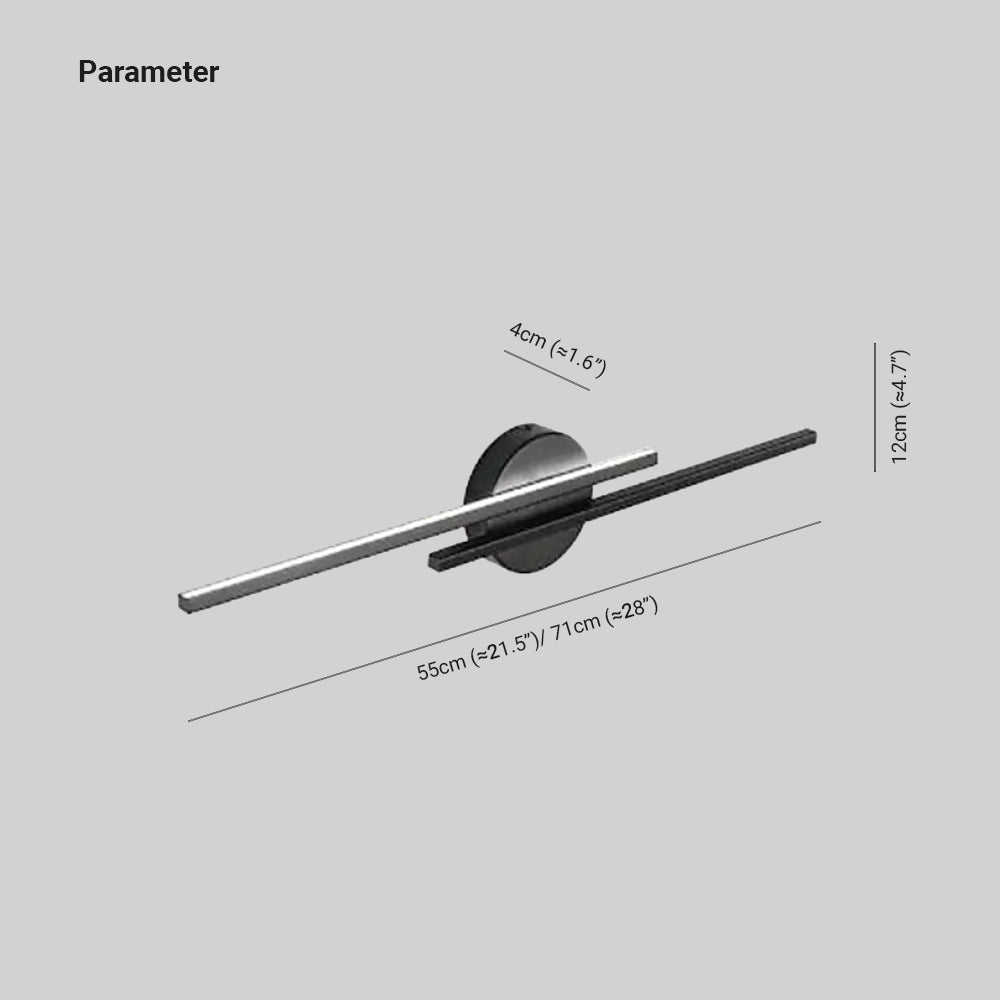 Noviq Modern Nordic Disc/Linear LED Wall Lamp, Black/White-Relic Pieces