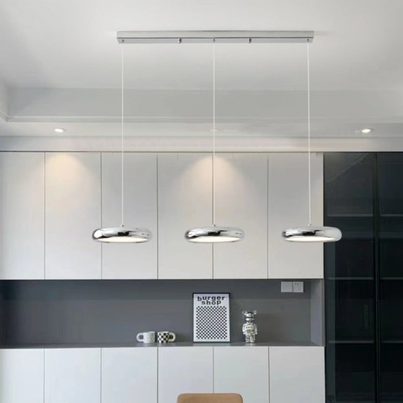 Sidarat Modern Minimalist Pendant Light Red Black Silver Metal Bedroom