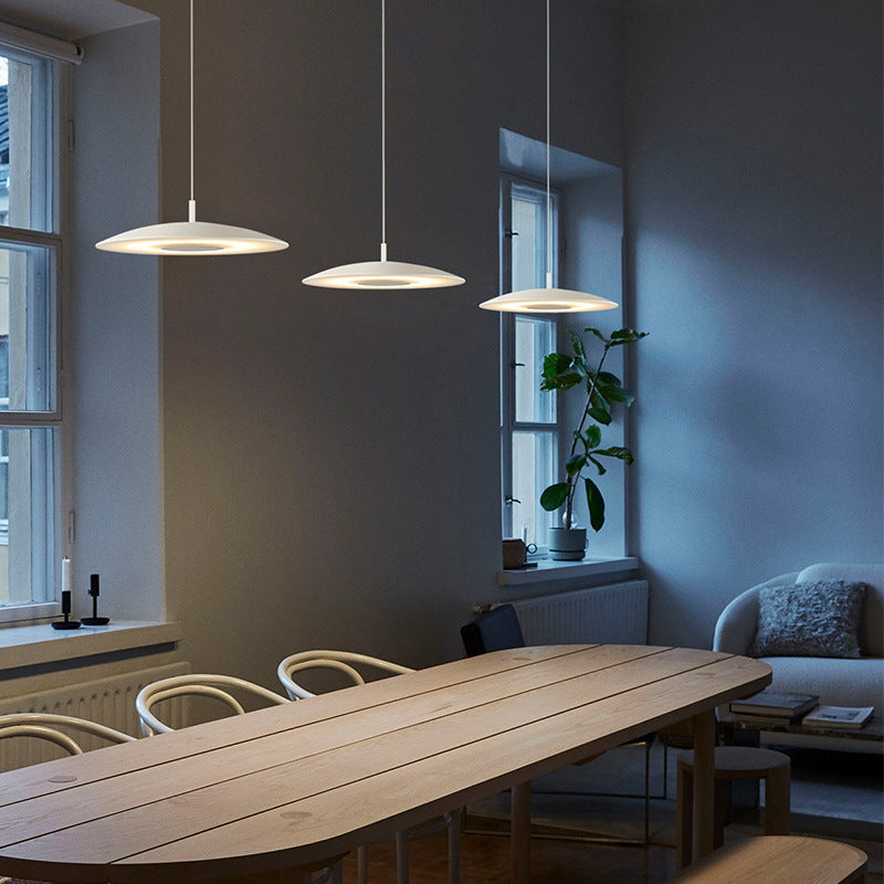 Votalome kitchen Pendant Light White& Nickel Post Modern