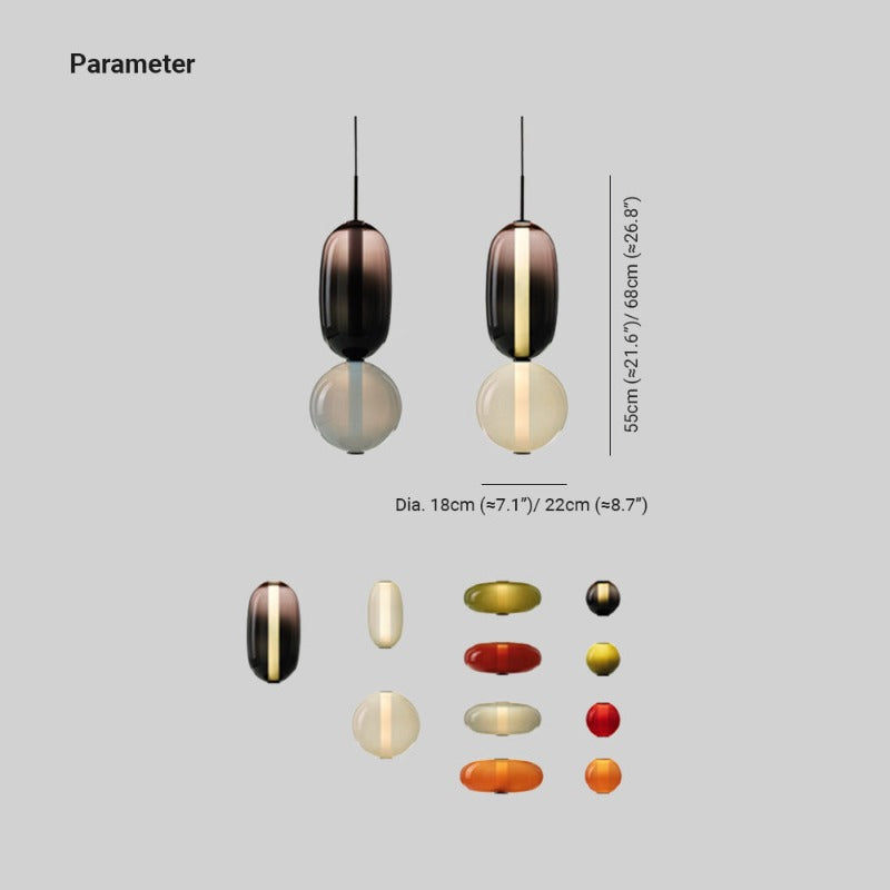 Solusem Pendant Light Candied Glass