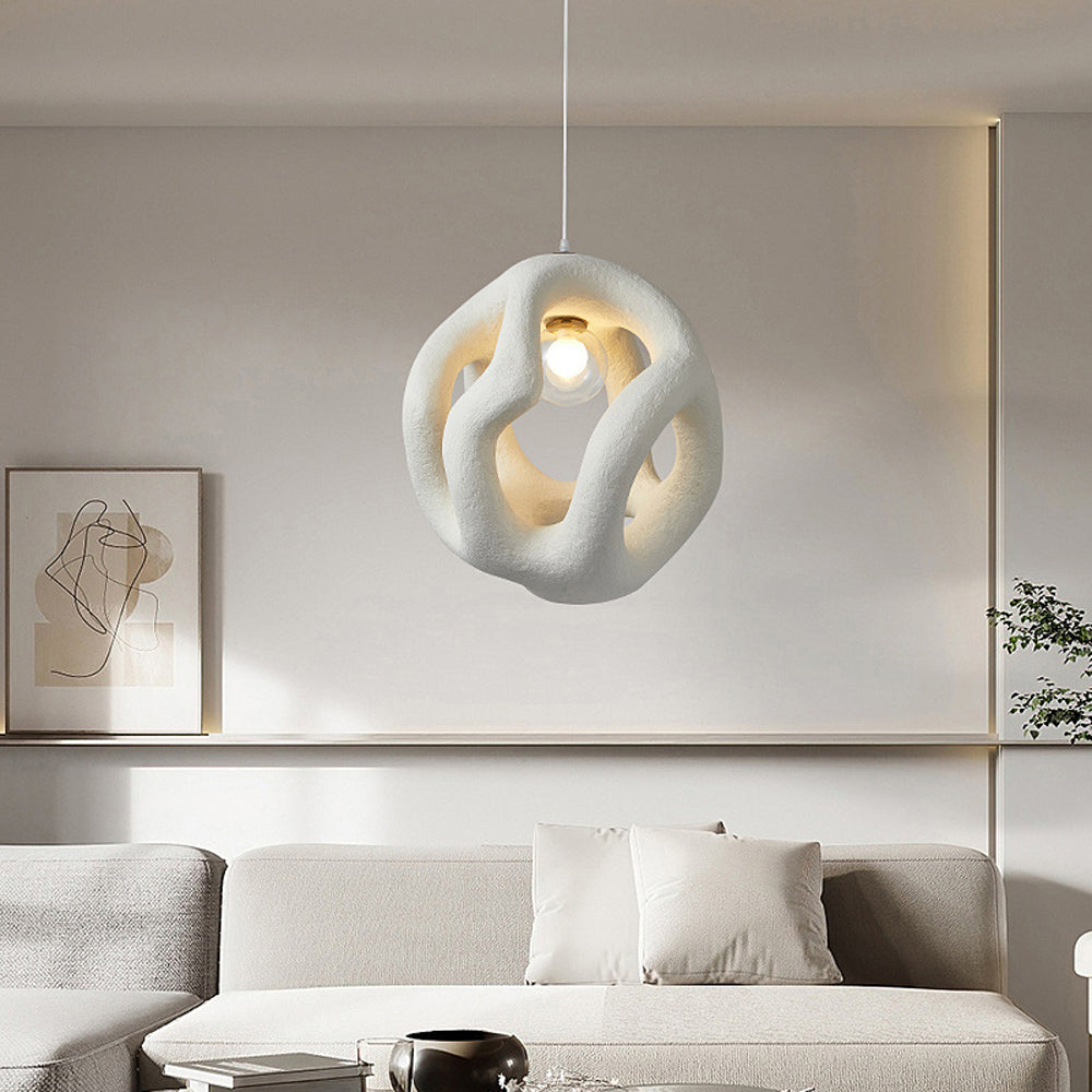 Vanimot Modern Metal/Resin White/Black Pendant Light
