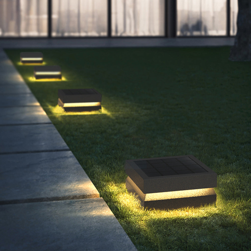 Corvex Outdoor Lamp Modern Concave Black Solar-Relic Pieces