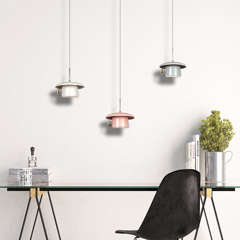 Vepilone Urban Cup Ceramic LED Pendant Light Living Room