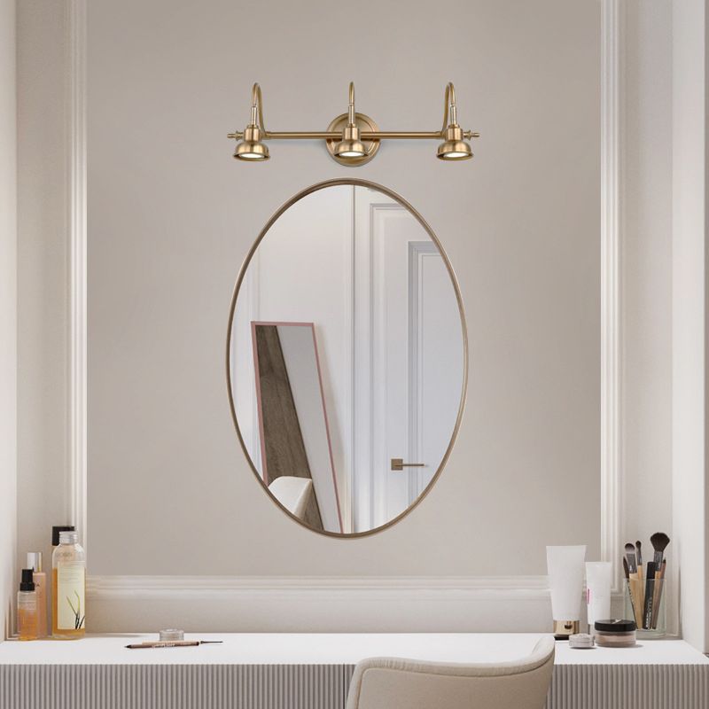 Zesopot Vintage Round Arc Vanity Wall Lamp, Gold, Bedroom