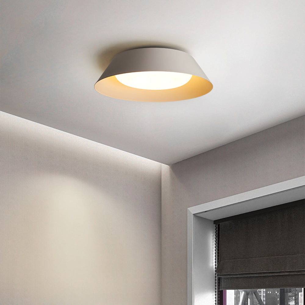 Sotesil Nordic Bowl Metal/ Flush Mount Ceiling Light, White