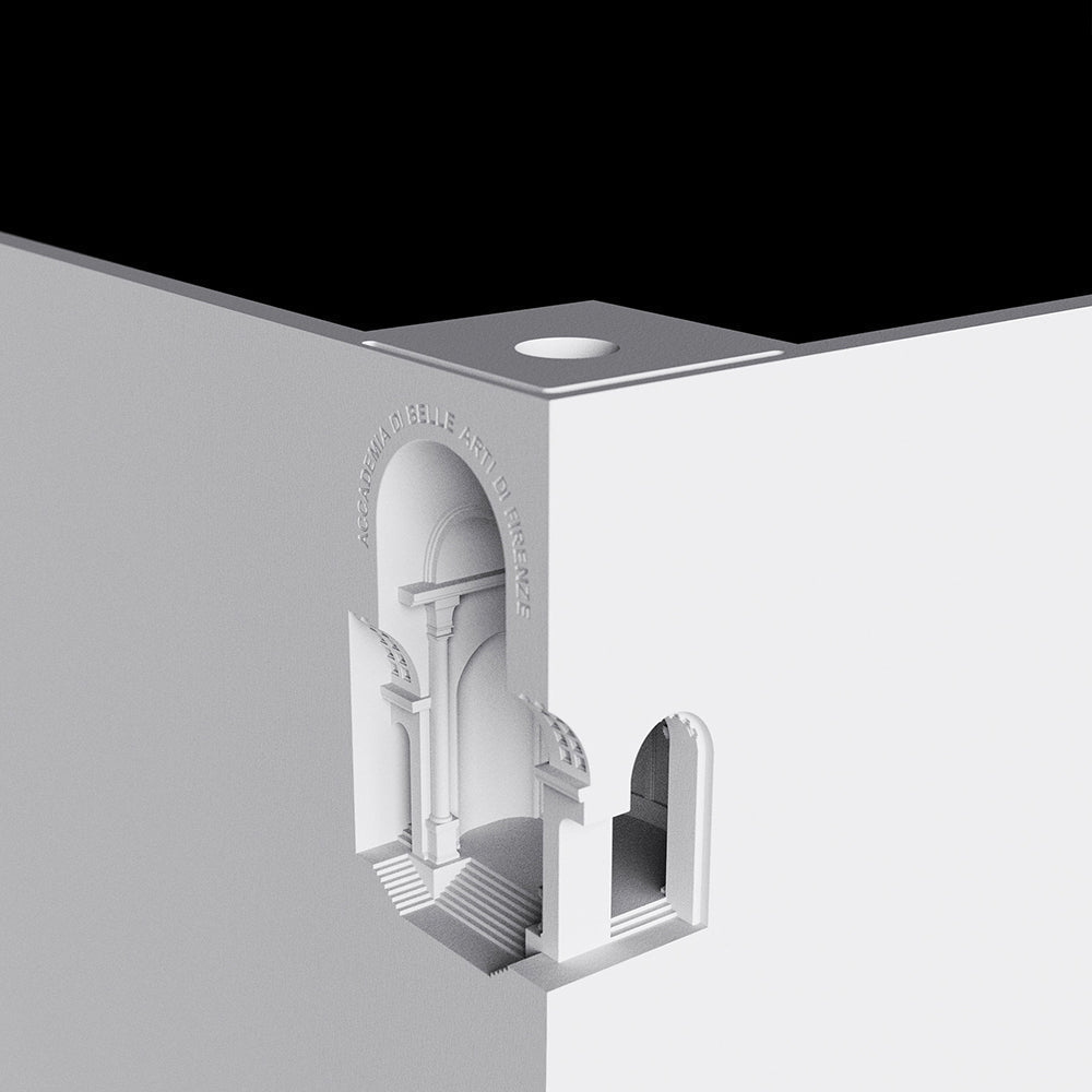 Natotuk Art Deco Flush LED Plaster Wall Lamp, White