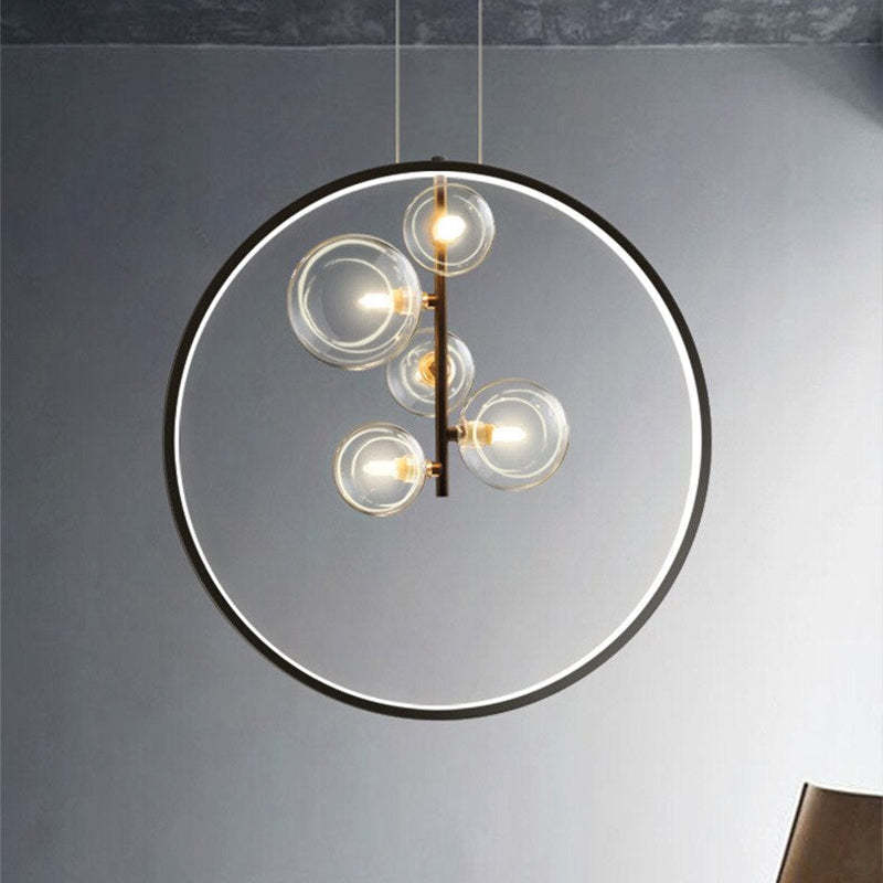 Nidibam Nordic Glass Bubbles LED Modern Pendant Light for Dining Room