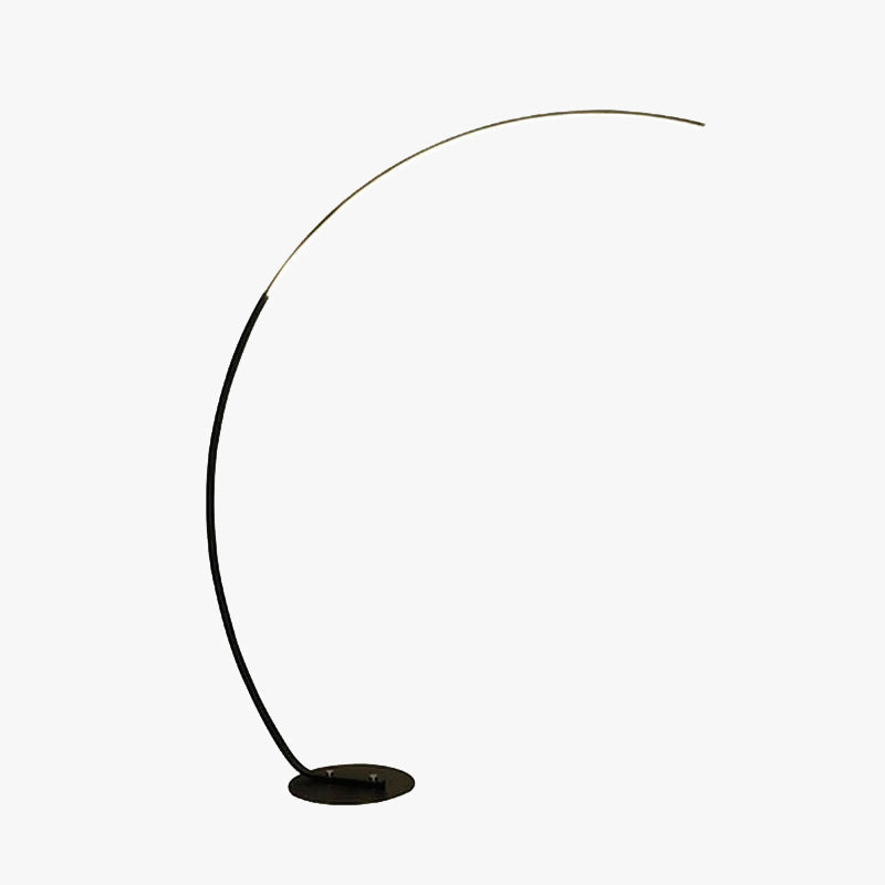 Supobas Modern Arc LED Floor Lamp, Black/White, Metal/Silicon