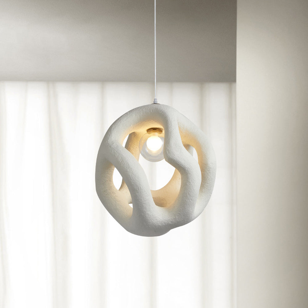 Vanimot Modern Metal/Resin White/Black Pendant Light