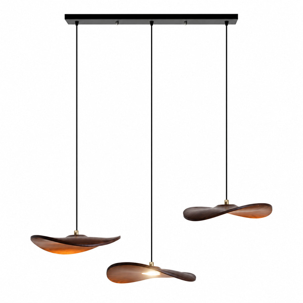 Lowenstone Wood Blade Chandelier