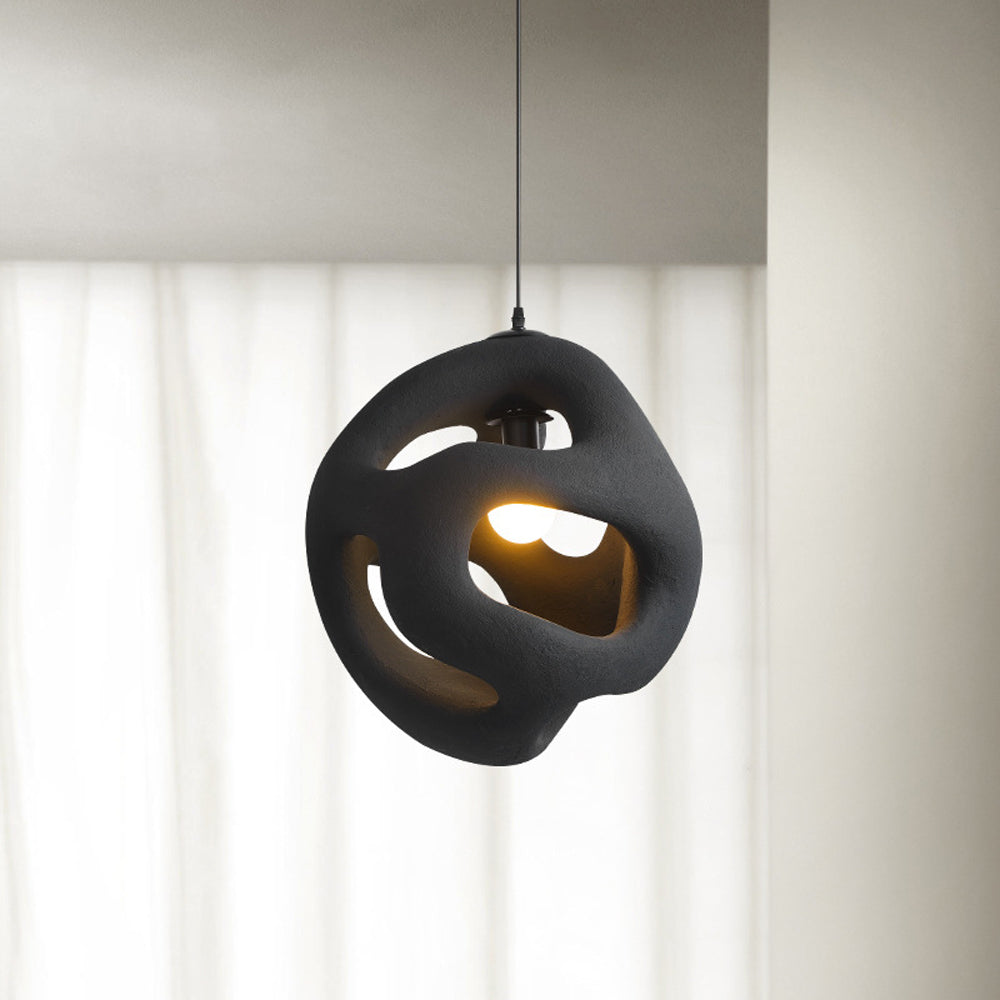 Vanimot Modern Metal/Resin White/Black Pendant Light