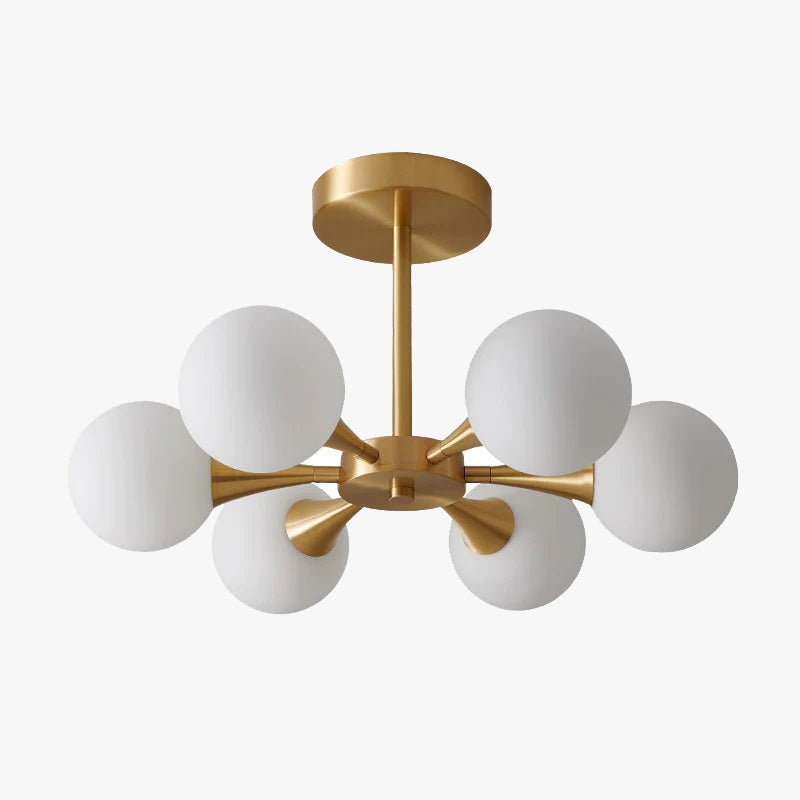 Zatutek Contemporary Flush Mount Ceiling Light, Glass Bubble