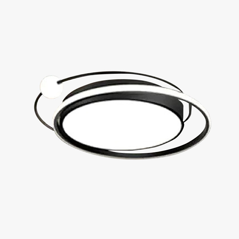 Sigunol Modern Multi Orbit Flush Mount Ceiling Light, Black/Gold