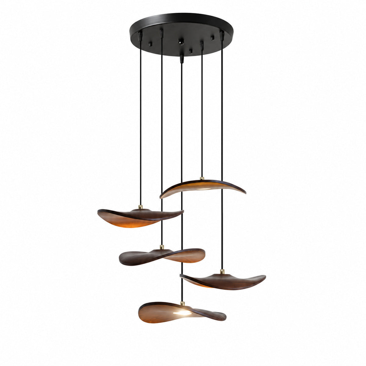 Lowenstone Wood Blade Chandelier