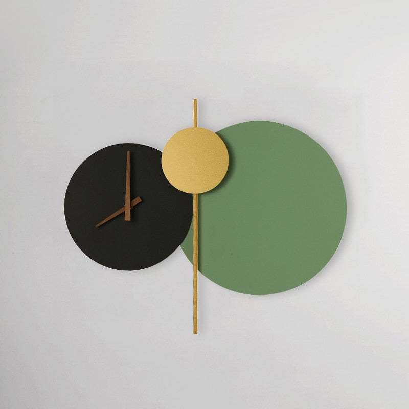 Labovak Modern Clock Metal Painted Wall Light LED Light Bedroom