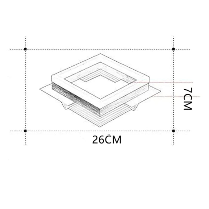 Wimetot Modern Simple Gold Flush Mount Ceiling Light, Square/Round