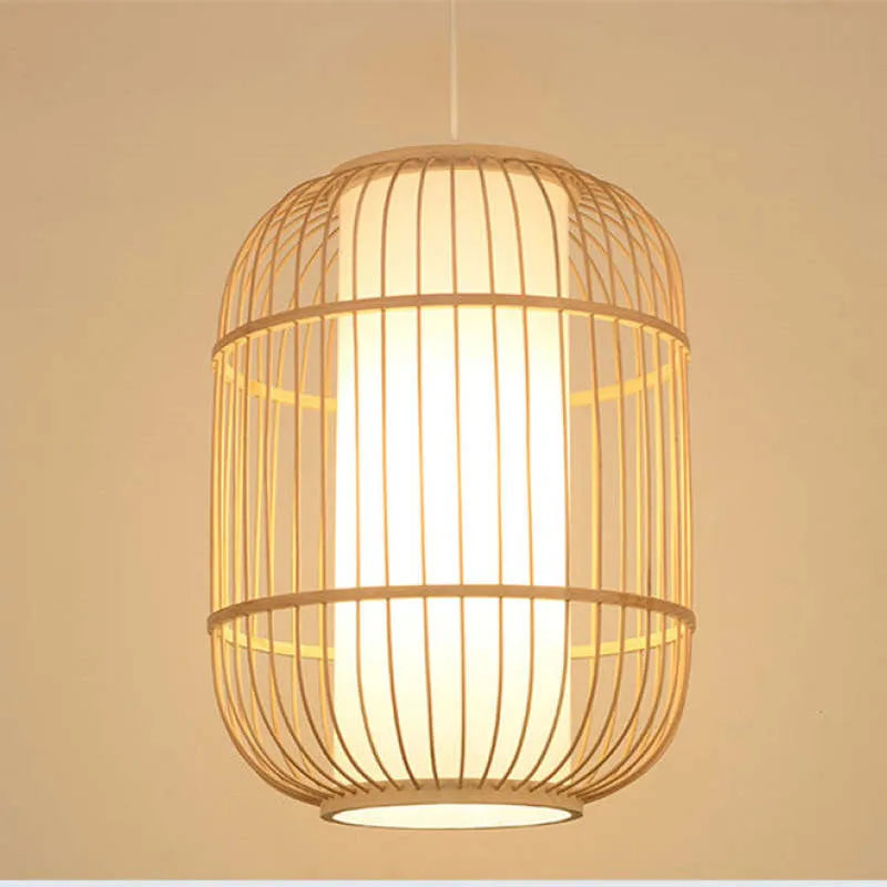 Taven Hand-Woven Knitted Rattan Bamboo Vintage Pendant Light-Relic Pieces