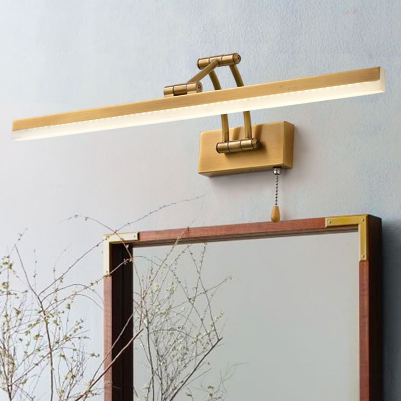 Moverar Linear Arc Light Poles Metal Black Vanity Wall Lamp