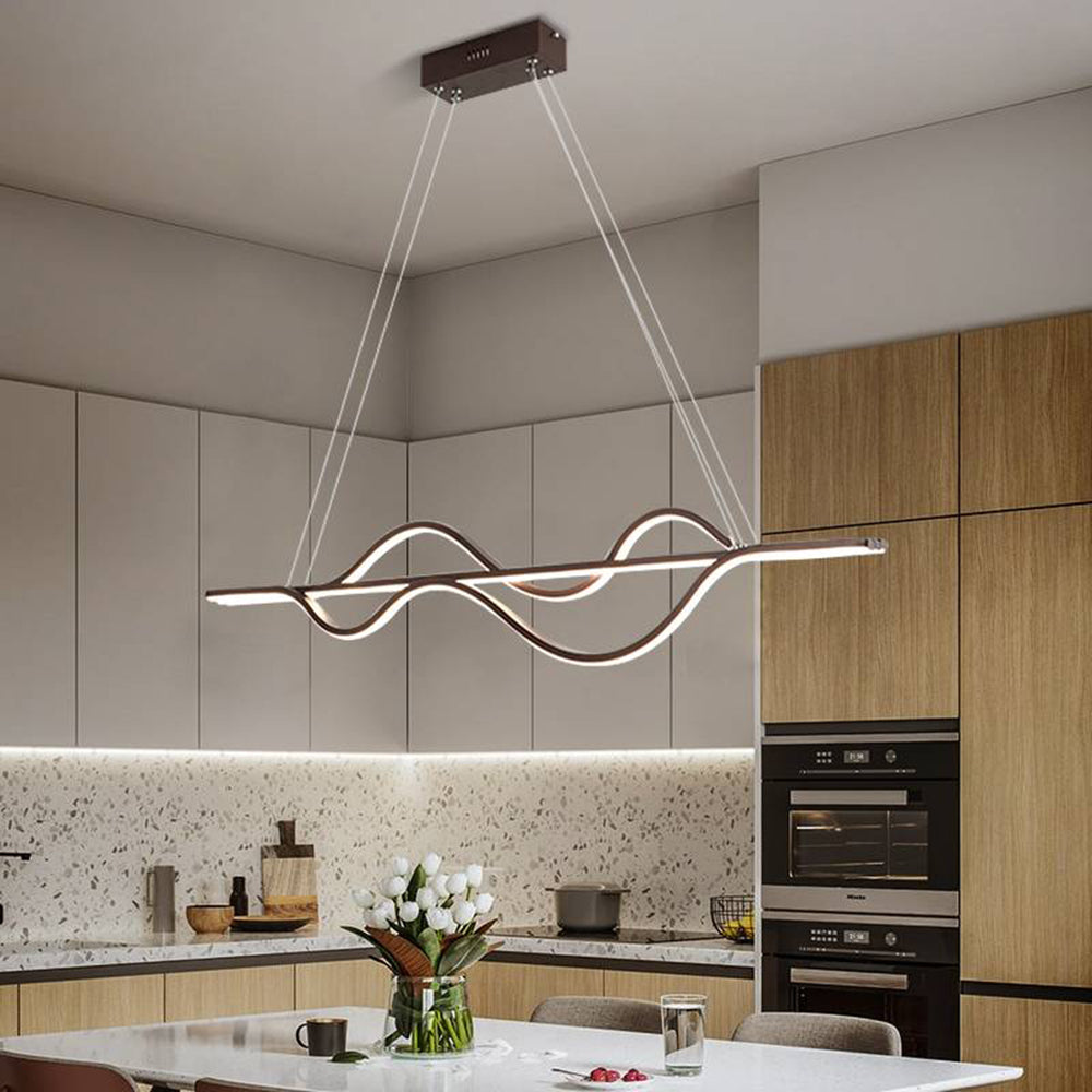 Penives Modern Wave Pendant Light, 3 Colour