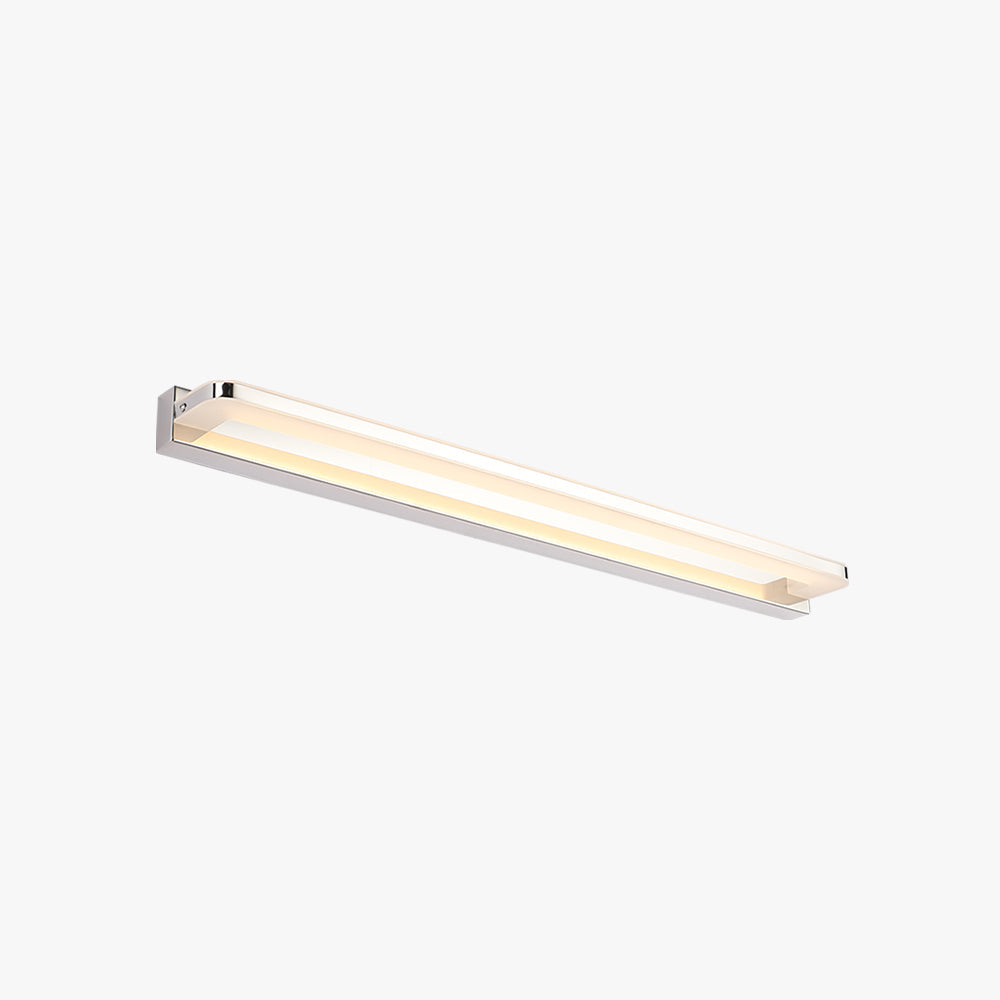 Vutemid Nordic Linear Metal Mirror Front Wall Lamp, Chrome/Black