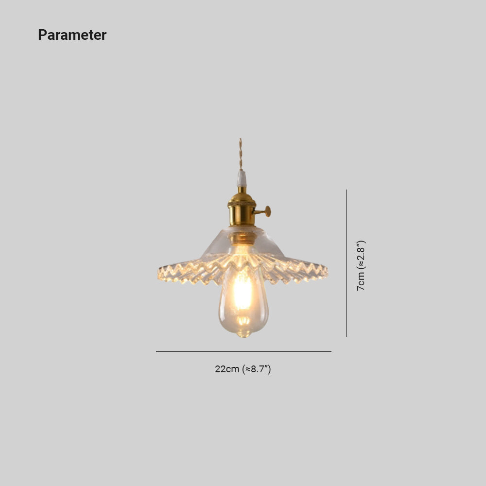 Ledivar Art Deco Blown Brass & Glass Pendant Light, 7 Styles