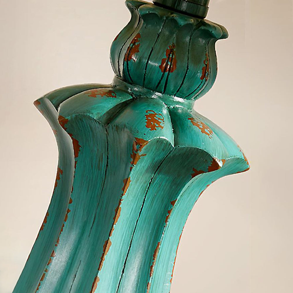 Kodapun Floor Lamp Table Vintage, Metal/Resin, Green, Living Room