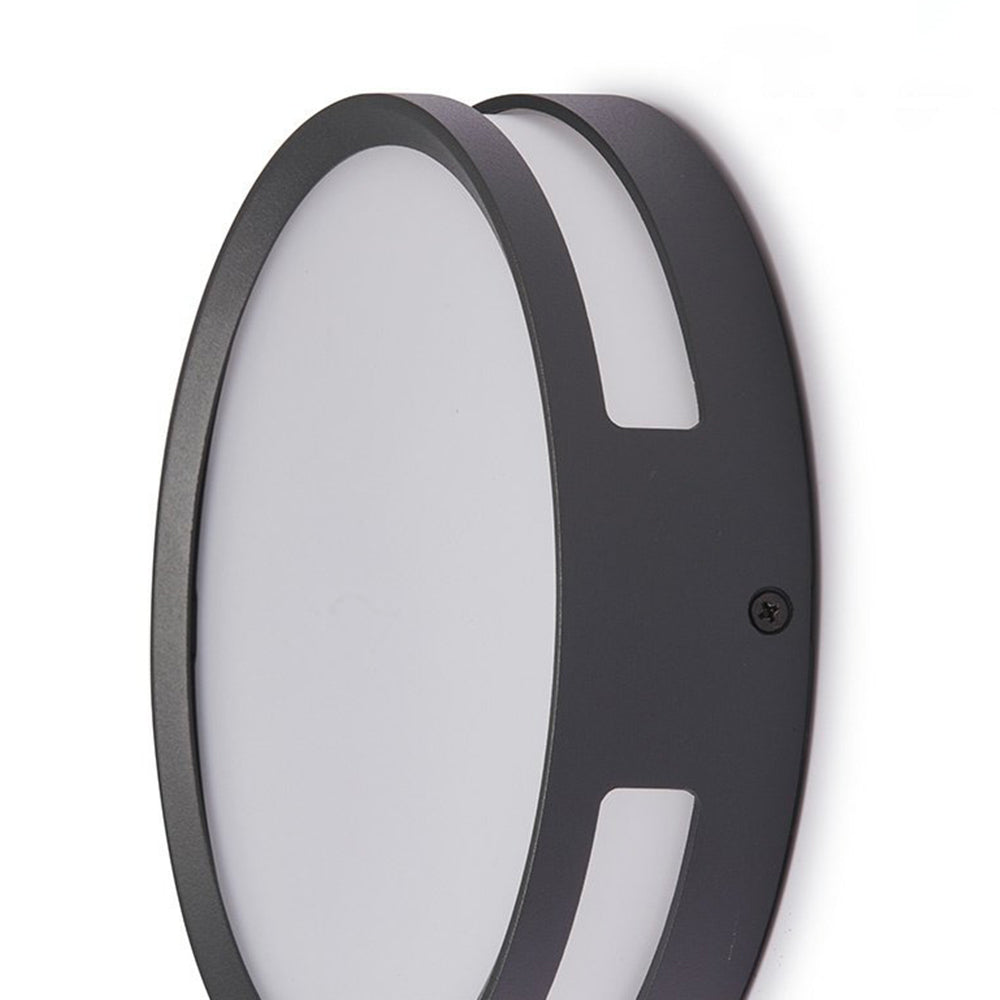 Verupes Modern Round Metal/ Outdoor Waterproof Wall Lamp, Black
