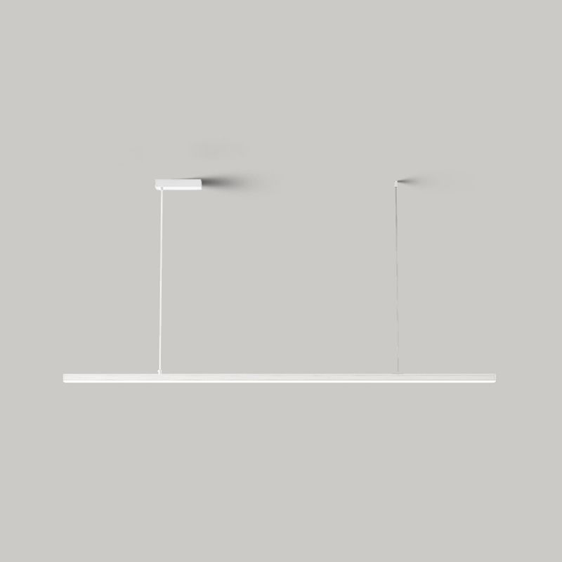 Jeketas Minimalist Linear Metal Pendant Light, White/Black