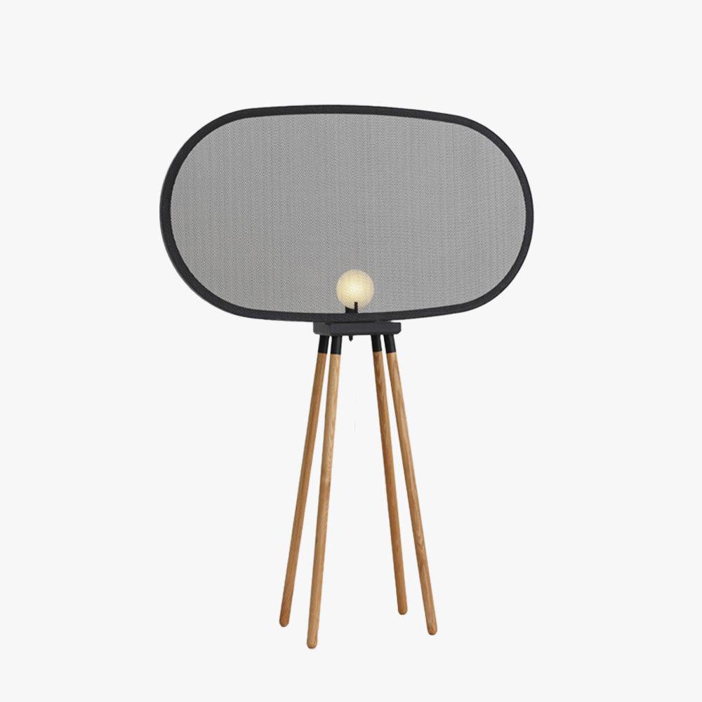 Kavubik Modern Design Minimalistic Floor Lamp, Metal & Wood