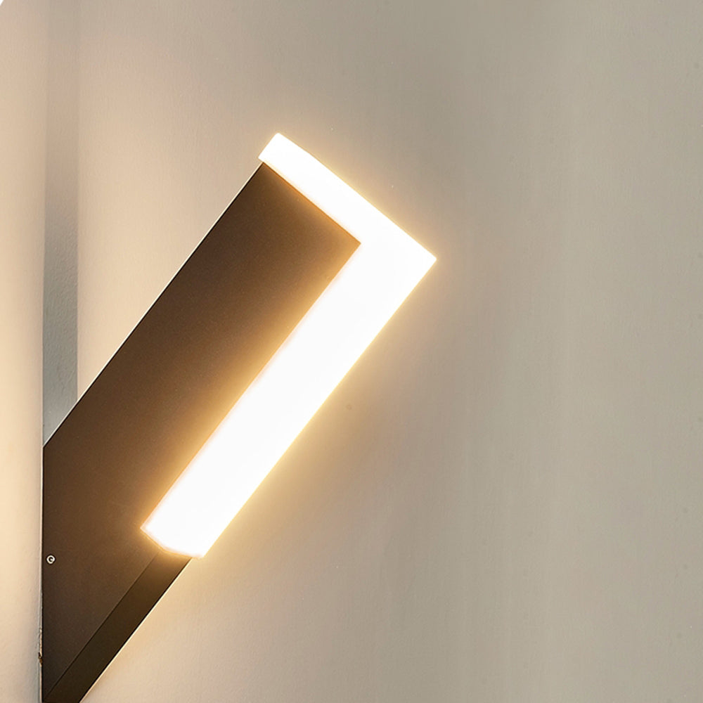 Ledelin Modern Geometric Outdoor Wall Lamp, Black