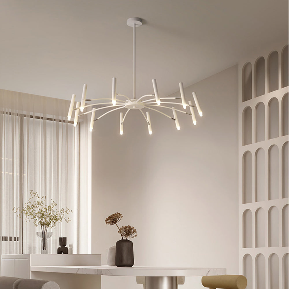 Pumapir Modern Blown Linear Metal Multi-heads Chandelier