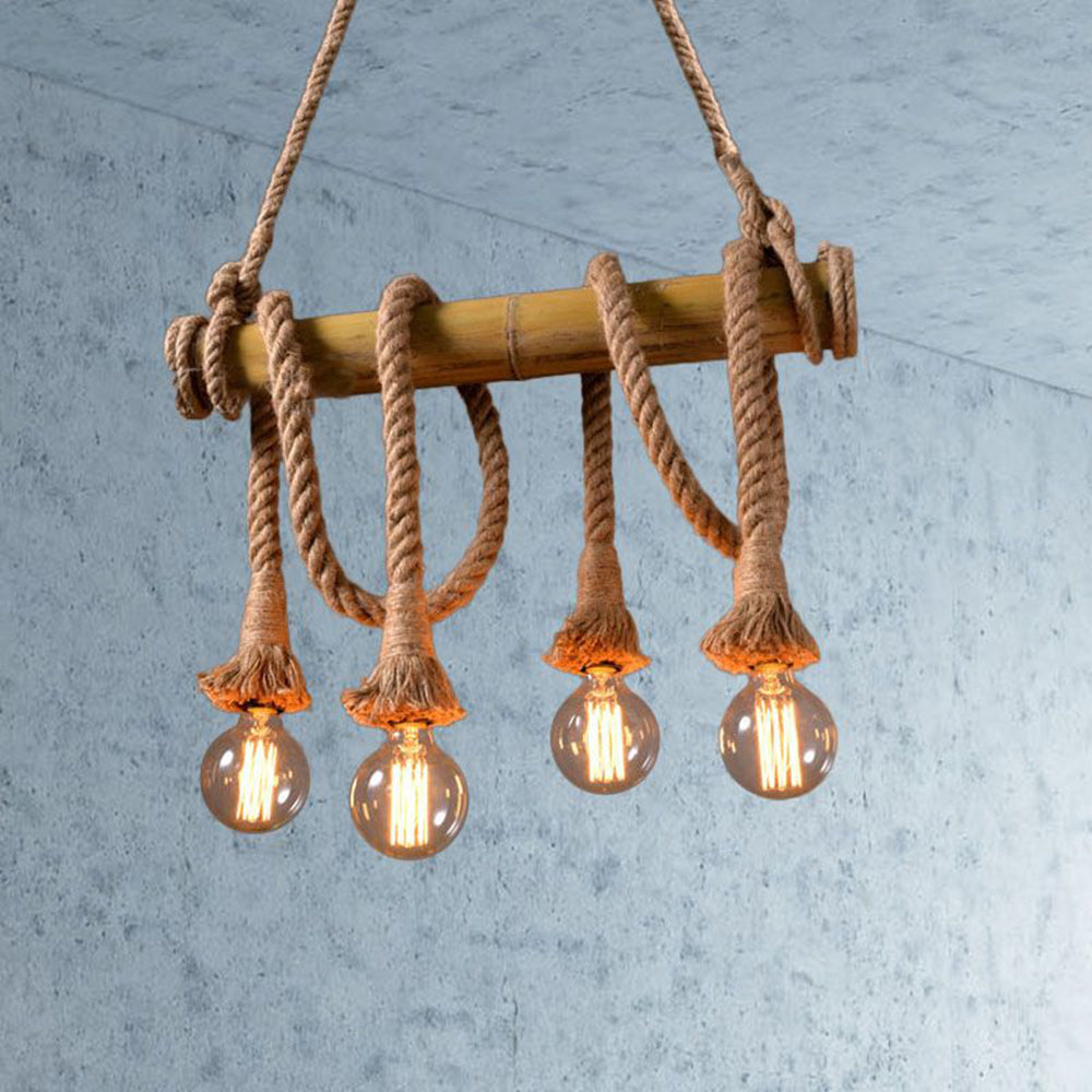 Segasad Vintage Retro Resin Pendant Light, flaxen