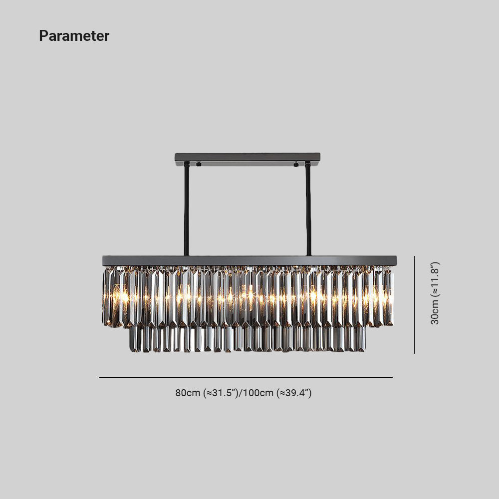 Patoven Design Rectangle Metal Pendant Light, Black