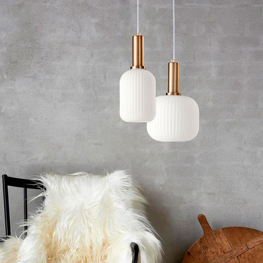 Simakur Morden Bubble Glass Pendant Light, White, Bedroom