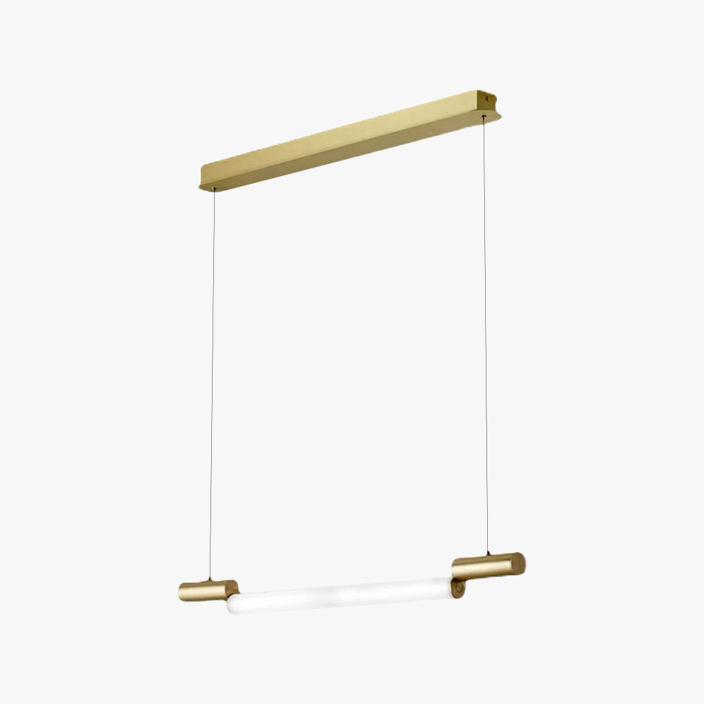 Husubat Minimalist Linear Aluminium/PVC Pendant Light, Gold