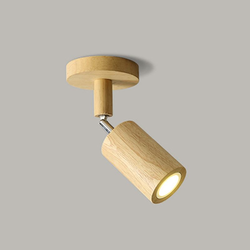 Voraden Modern LED Adjustable Ceiling Spotlight, Wood