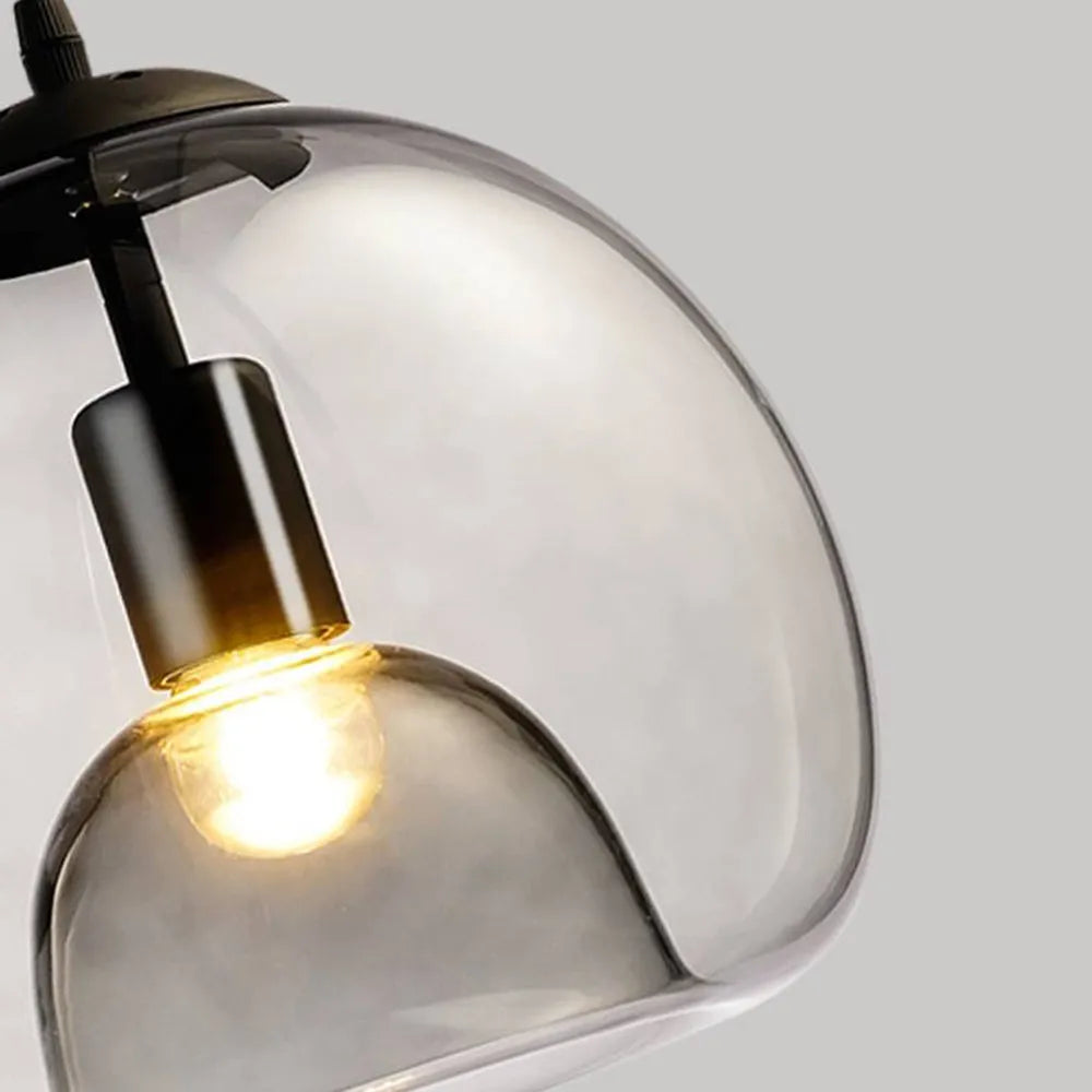 Norvia Pendant Light Globe Glass Amber/Smoky Grey-Relic Pieces