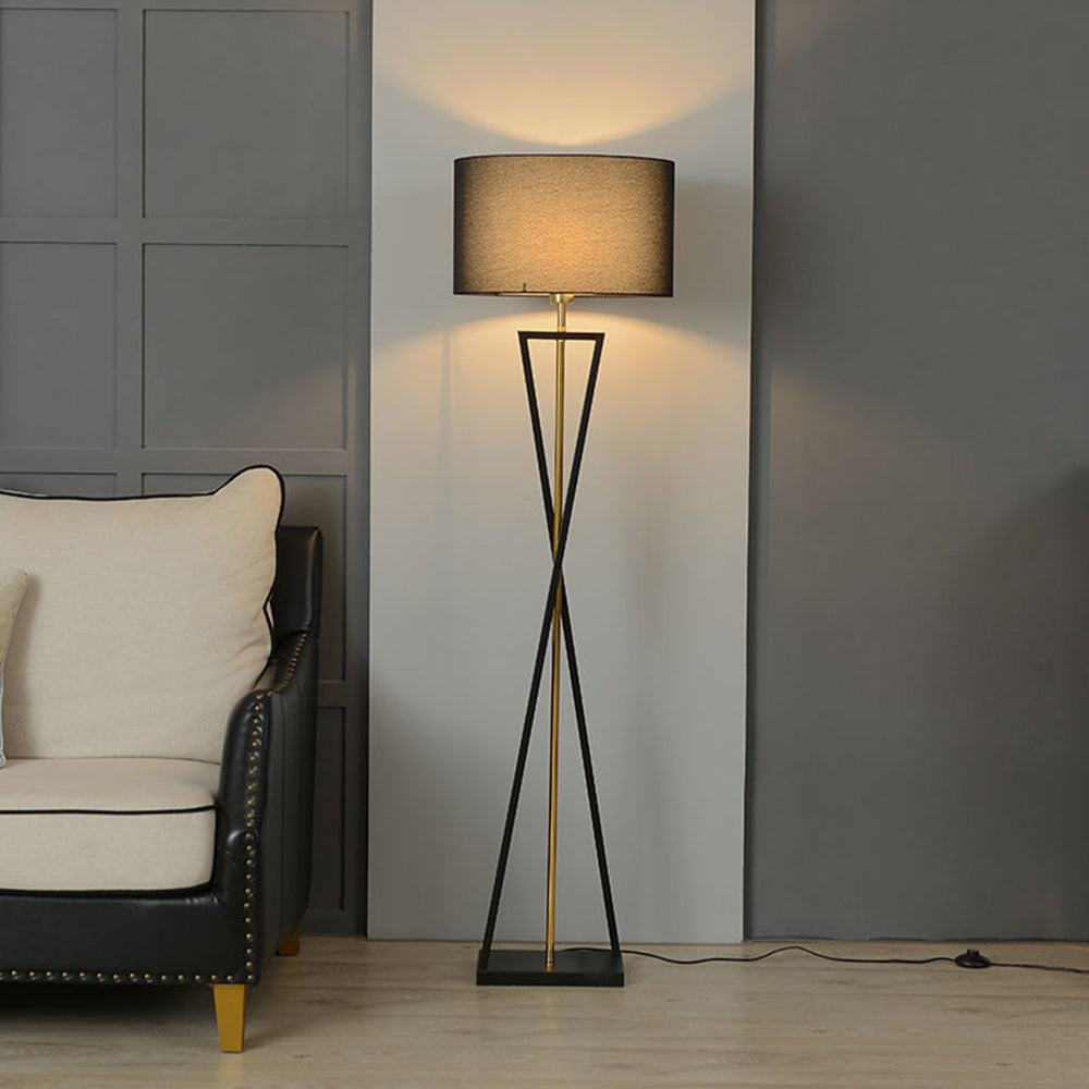 Rapolut Tripod Floor Lamp, Black & Flaxen, L 158CM