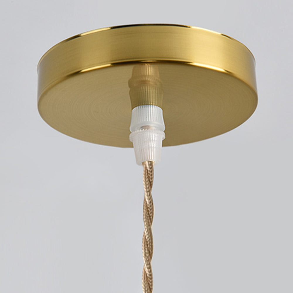 Ledivar Art Deco Blown Brass & Glass Pendant Light, 7 Styles