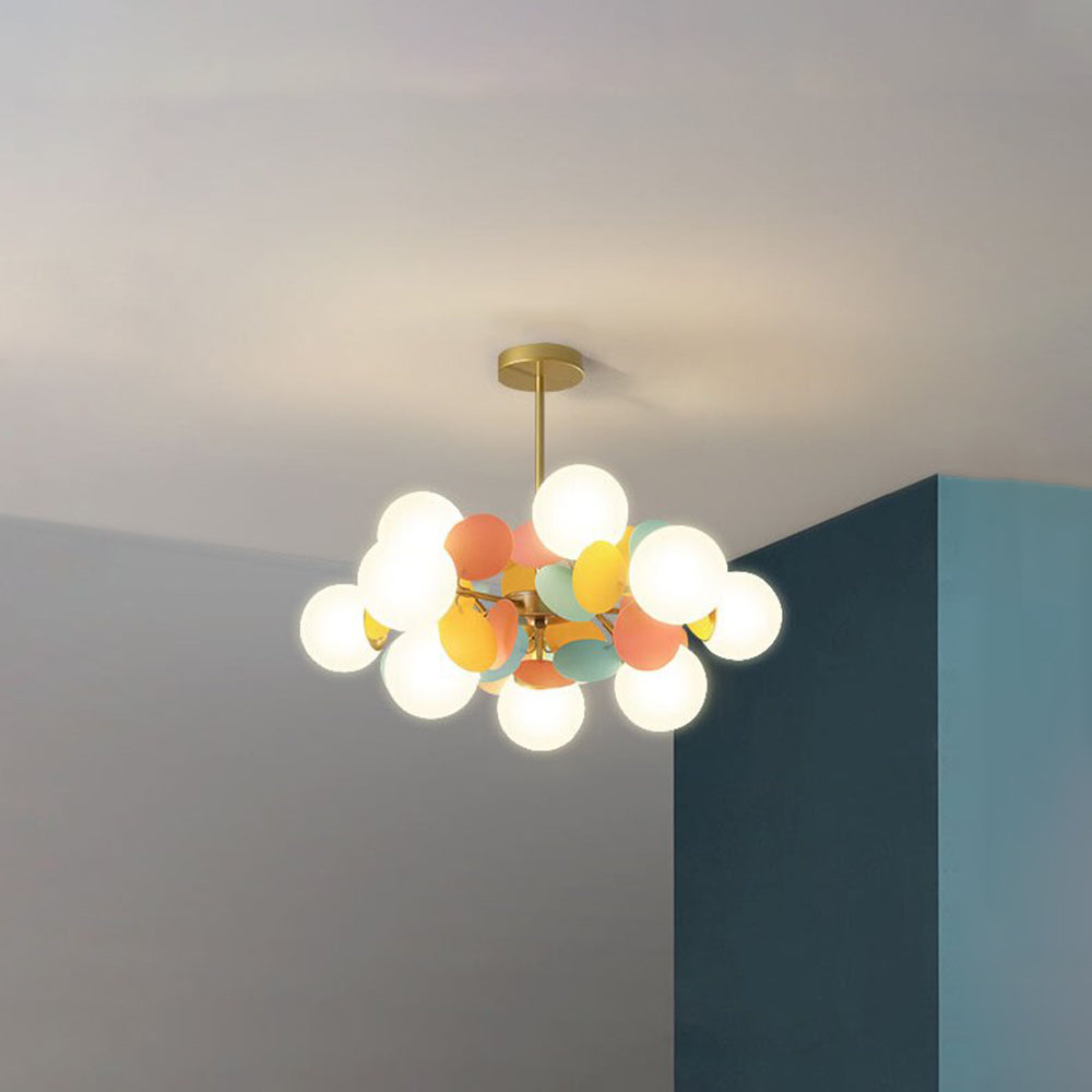 Nurodek Multicolored Flower Branch Chandelier Living Room