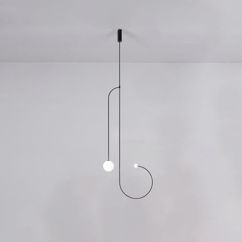 Fakegod Minimalist Linear Mobile Pendant Light, Black