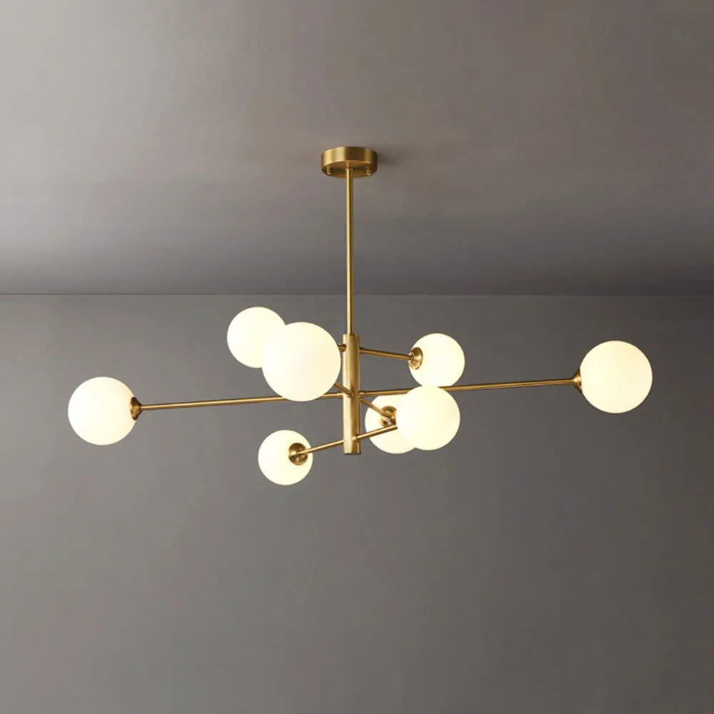 Webalot Modern Glass Shade Pendant Light, Copper/Black