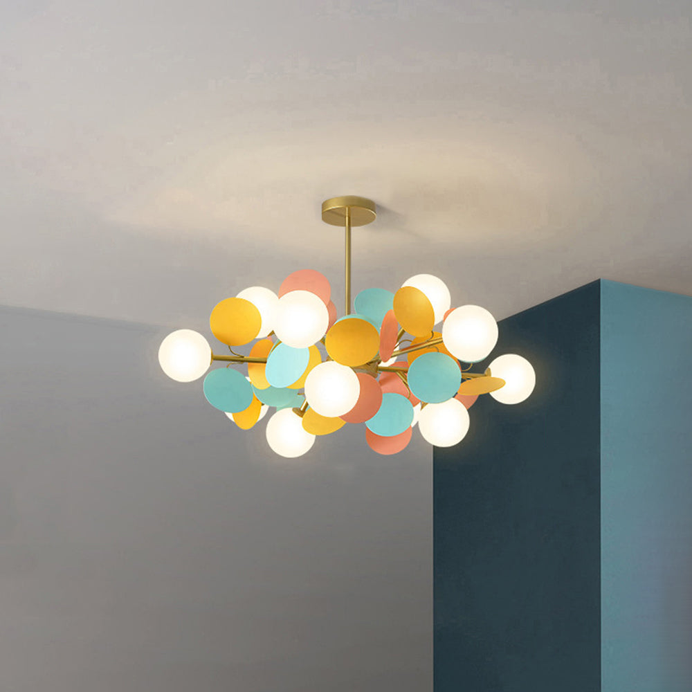 Nurodek Multicolored Flower Branch Chandelier Living Room
