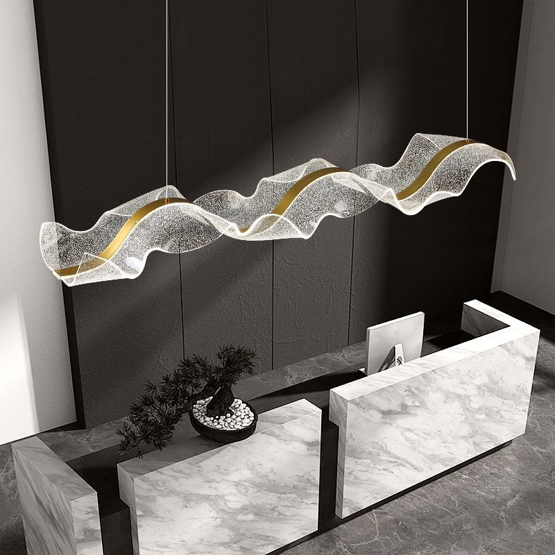 Cenuvis Pendant Light Designer Wave , White/Gold, Dining Room