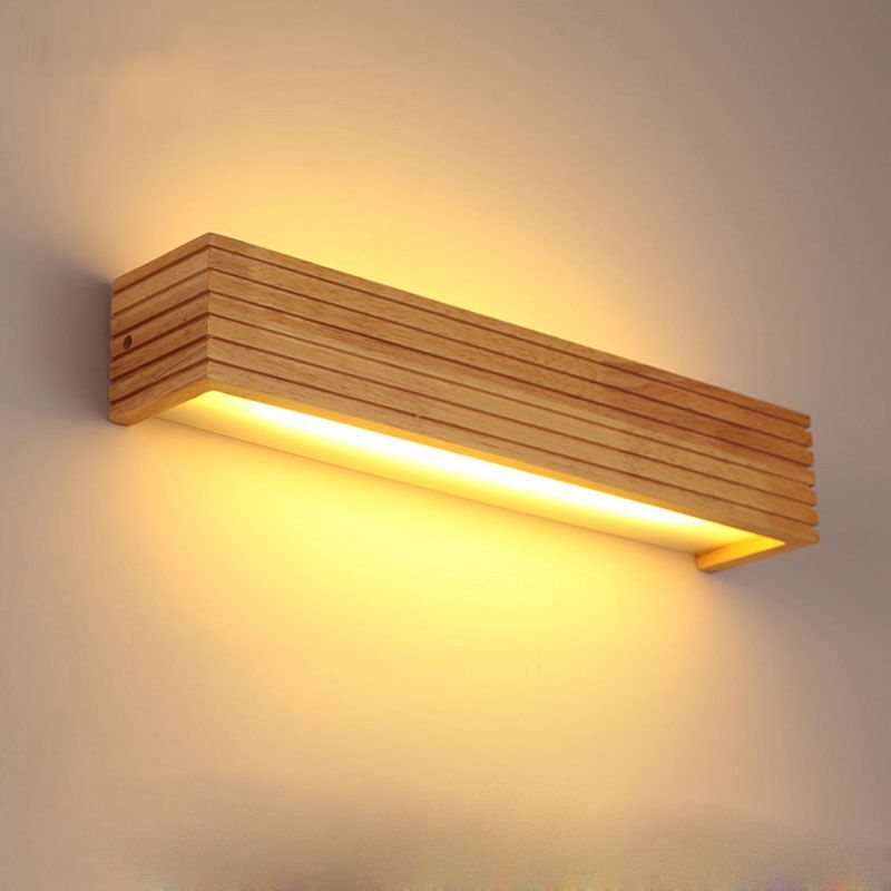Wenosun Modern Wooden LED Indoor Wall Light, Bedroom