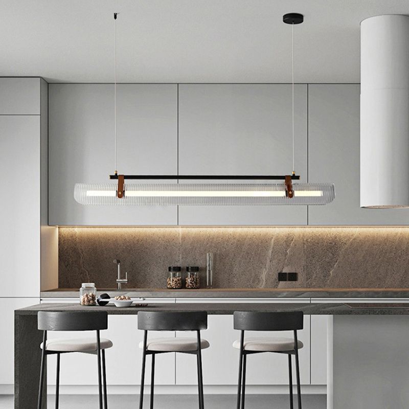 Cukevon Pendant Light Linear Modern, /Metal, Black/Gold, Study