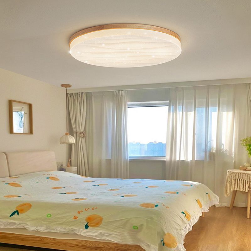 Jubenuk LED Geometric Flush Mount Ceiling Light, White