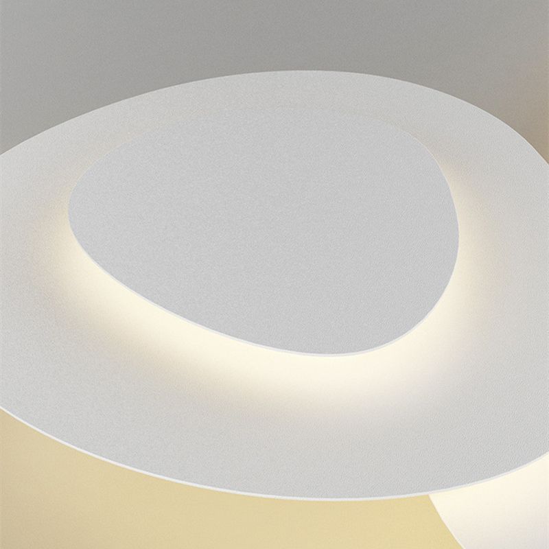 Matiput Modern Unique Shape LED White Flush Mount Ceiling Light Bedroom