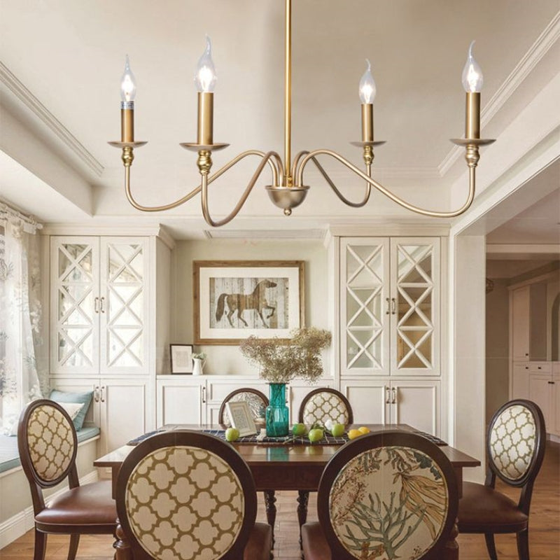 Zovisus Retro Vintage Candle Metal Chandelier