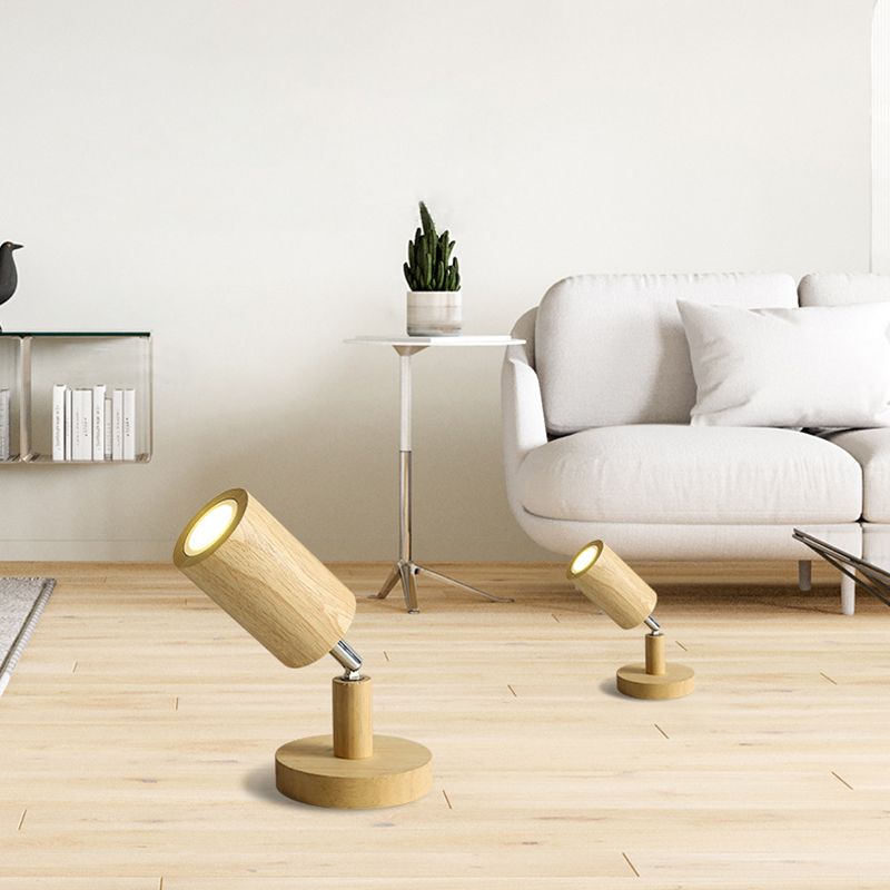 Voraden Modern LED Adjustable Ceiling Spotlight, Wood
